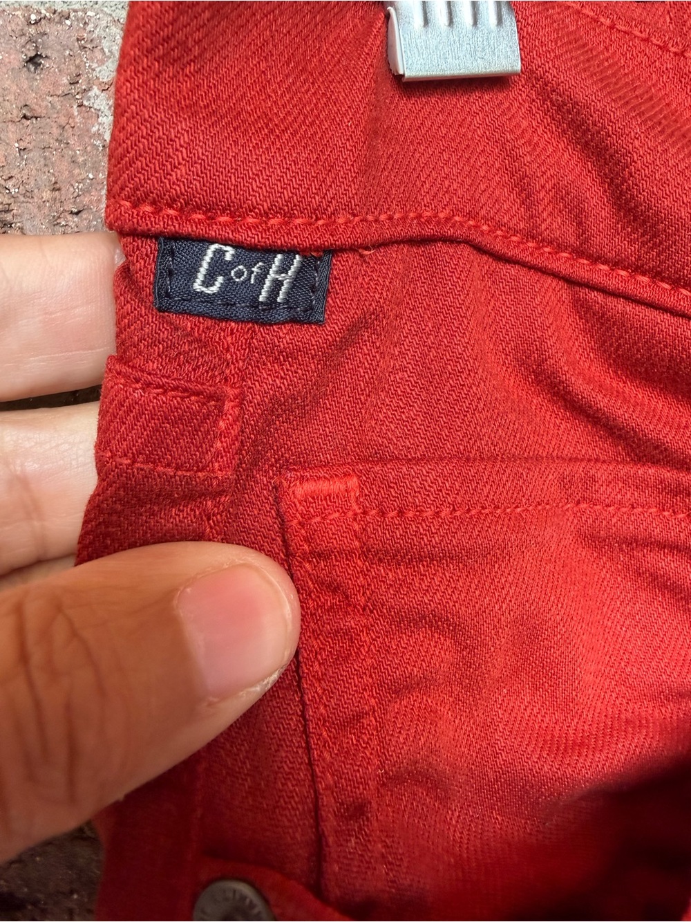 Citizens of Humanity Red/ Orange Stretch Jeans Size 28 Made in USA - Picture 5 of 9